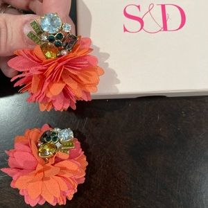 Stella & Dot Preowned Pouf Statement Earring convertible